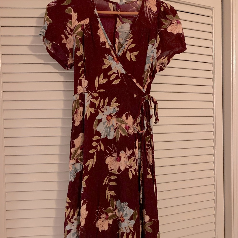 Floral wrap dress